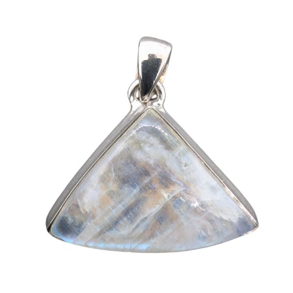 Pendente in Rainbow Moonstone triangolare