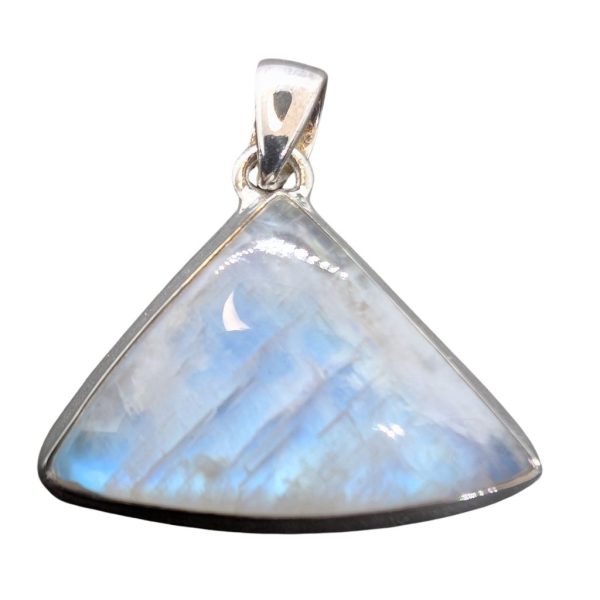 Pendente in Rainbow Moonstone triangolare